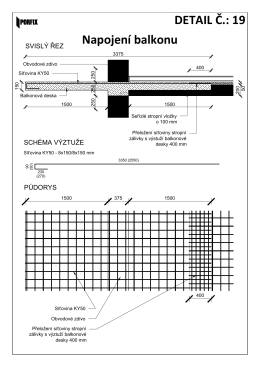 Napojení balkonu DETAIL Č.: 19