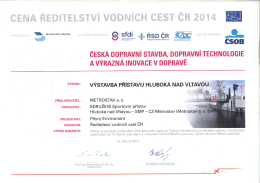 Cena Ředitelství vodních cest ČR 2014
