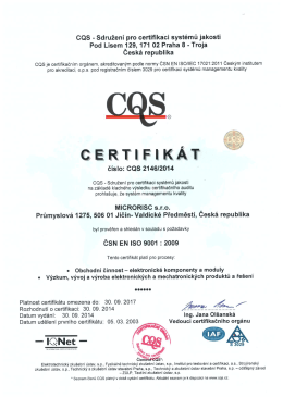 certifikát CQS