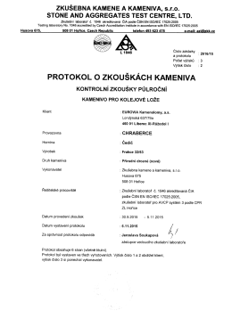 ZKUŠEBNA KAMENE A KAMENIVA, s.r.o. STONE AND