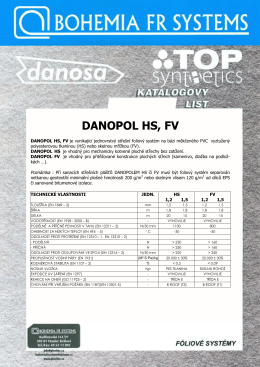 DATA SHEETS -vzor s okraji DANOPOL