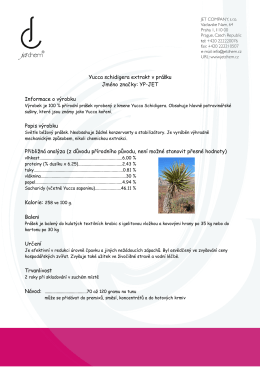 Yucca schidigera extrakt v prášku Jméno značky: YP