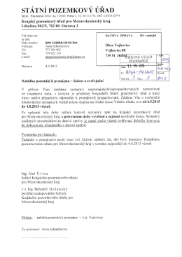 Nabídka pozemků k pronájmu - informace