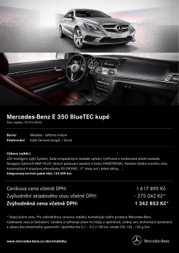 Mercedes-Benz E 350 BlueTEC kupé