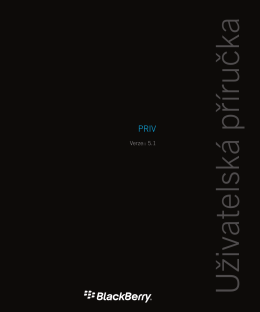 PRIV by BlackBerry - Uživatelská příručka