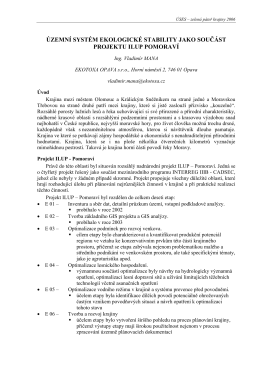ÚZEMNÍ SYSTÉM EKOLOGICKÉ STABILITY JAKO SOUČÁST