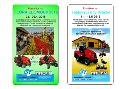 23.- 26.4. 2015 11. - 16.5. 2015