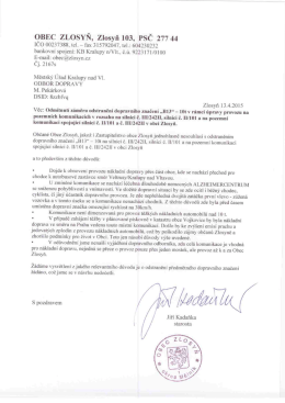 Toto je n&aacute;vrh odpovědi na pokus o zru&scaron;en&iacute; tř&iacute; dopravn&iacute;ch značek