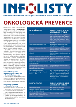 OnkOlOgIcká prevence