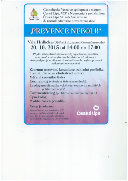 Prevence nebolí 20.10.15