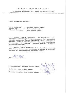 Zpráva revizní komise z roku 2011