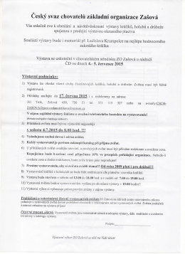 Cesk&yacute; svaz chovatelů Z&aacute;kladn&iacute; organizace Za&scaron;ov&aacute;