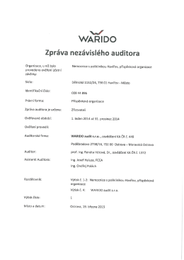 Zpráva nezávislého auditora NsP Havířov 2014