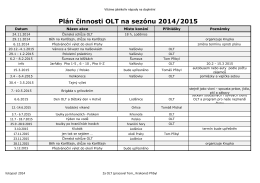 Plan činnosti OLT 2014/2015