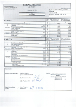 Účetní závěrka za rok 2014