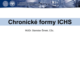 Chronické formy a léčba ischemické choroby srdeční (ICHS)