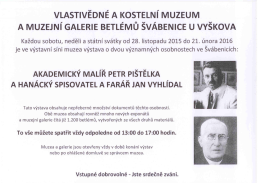 akademick&yacute; mal&iacute;ř petr pi&scaron;tělka a han&aacute;ck&yacute; spisovatel a far&aacute;ř jan