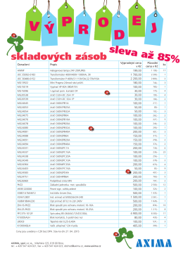 AXIMA V&yacute;prodej.indd