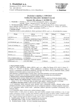 5/09/2015 - 1. Dražební