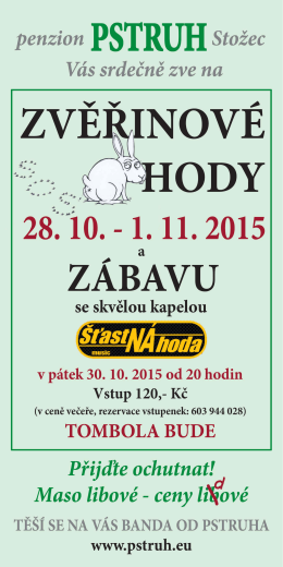zvěřinové hody 28.10.