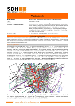 Případová studie - Solar District Heating