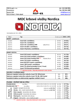 MOC vložky Nordica 10. 6. 2015 - TOP