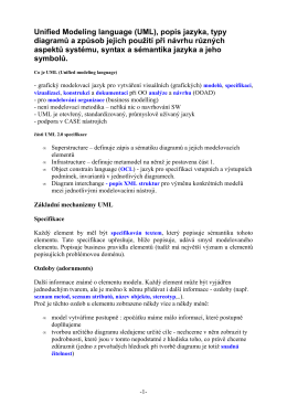Unified Modeling language (UML), popis jazyka, typy - OI-Wiki
