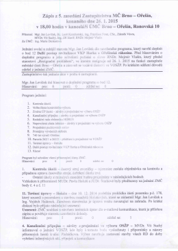 Zápis z jednání ZMČ ze dne 26.1.2015 - Brno