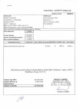 FAKTURA - DAŇOV&Yacute; DOKLAD