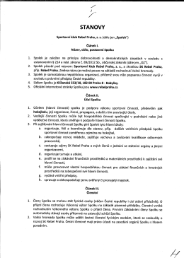 Stanovy spolku podle NOZ - HOKEJBAL