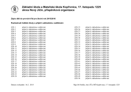 Zápis dětí do prvních tříd pro školní rok 2013/2014