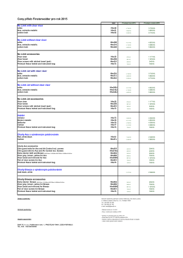 Ceny přileb Finsterwalder pro rok 2015