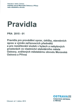 Pravidla pro opravy a rozúčtování služeb