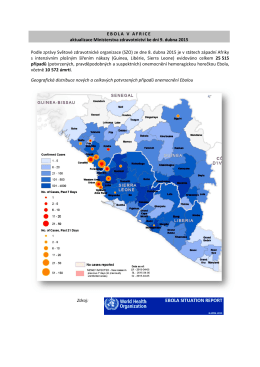 EBOLA V AFRICE aktualizace Ministerstva zdravotnictví ke dni 9
