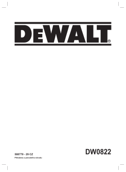 Návod k obsluze DeWALT DW0822