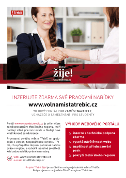 ab&iacute;z&iacute;m pr&aacute;ci v regionu Třeb&iacute;č