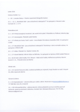 Program knihovny 01/2016