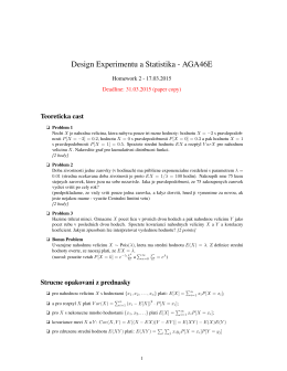 Design Experimentu a Statistika - AGA46E