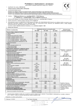 Prohlášení o vlastnostech č. 001/GR12015