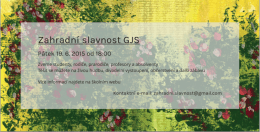 Zahradní Slavnost GJS
