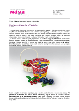 Smetanové jogurty z Valašska
