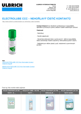 electrolube ccc – nehořlavý čistič kontaktů