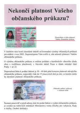 občansk&eacute;ho průkazu?