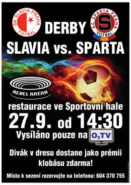 Plakát derby.cdr - Restaurace Rebel Aréna