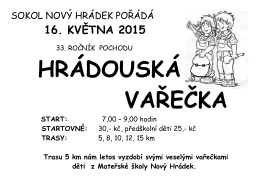 Plakát HV 2015 - Sokol Nový Hrádek
