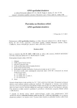 ANO spořiteln&iacute; družstvo