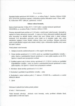 pozvánka na řádnou valnou hromadu