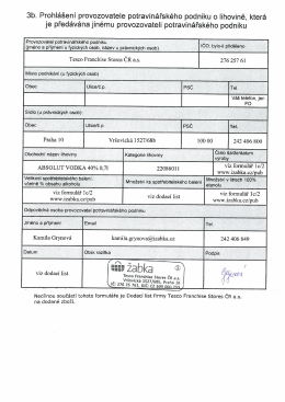 3b. Prohl&aacute;&scaron;en&iacute; provozovatele potravin&aacute;řsk&eacute;ho podniku o
