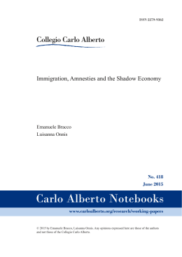 Immigration, Amnesties and the Shadow Economy