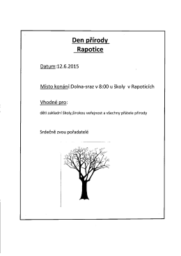 Den př&iacute;rody Ragotice